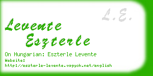 levente eszterle business card